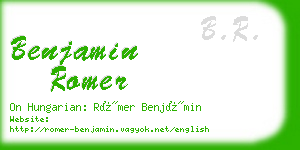 benjamin romer business card